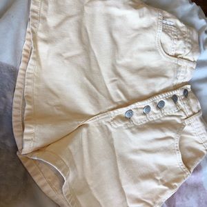 Vintage Yellow Button Fly Bongo Shorts